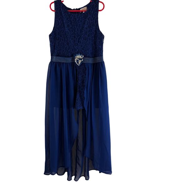 Disney D-Signed Descendants Girls Medium Evie Lace Romper Blue - Picture 1 of 8